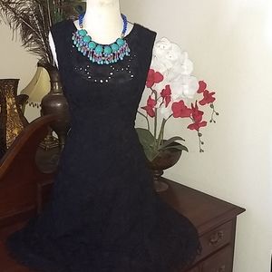 Black Floral Lace Dress